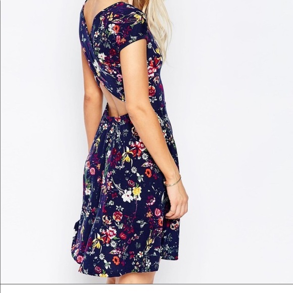 CLUB L ASOS skater floral cross back dress - Picture 16 of 16